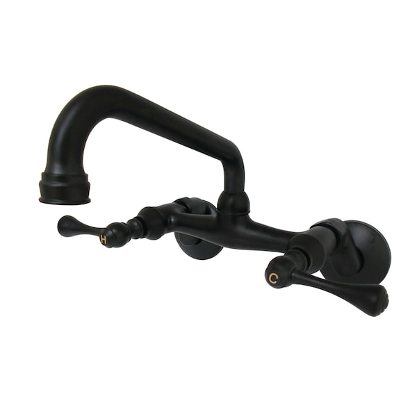 KS313MB 6-Inch Adjustable Center Wall Mount Kitchen Faucet